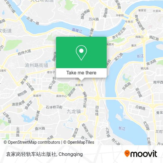 袁家岗轻轨车站出版社 map