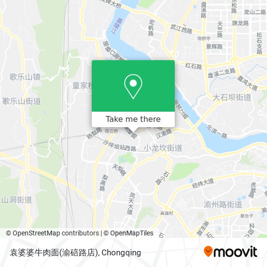 袁婆婆牛肉面(渝碚路店) map