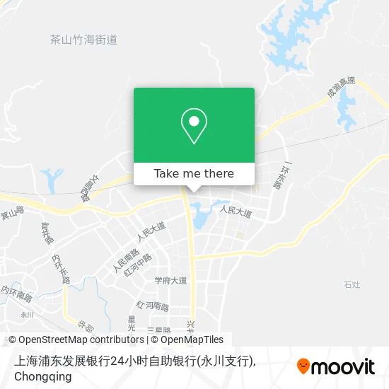 上海浦东发展银行24小时自助银行(永川支行) map