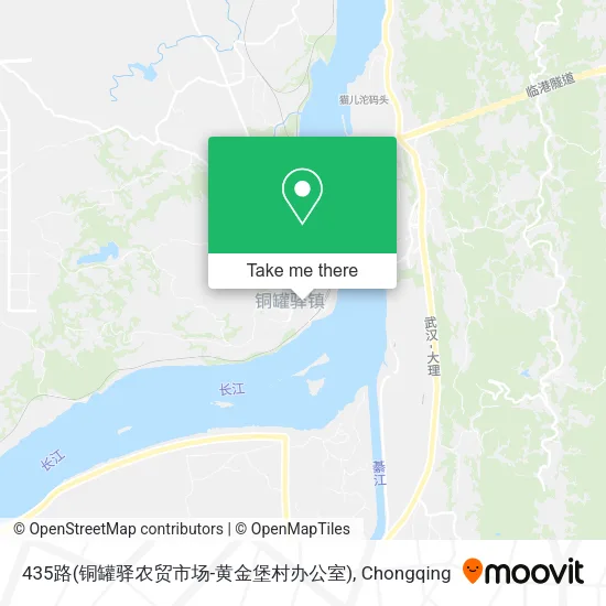 435路(铜罐驿农贸市场-黄金堡村办公室) map