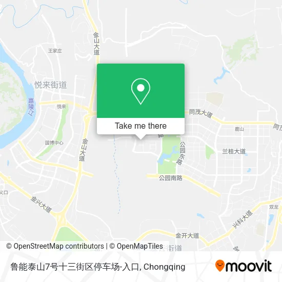 鲁能泰山7号十三街区停车场-入口 map