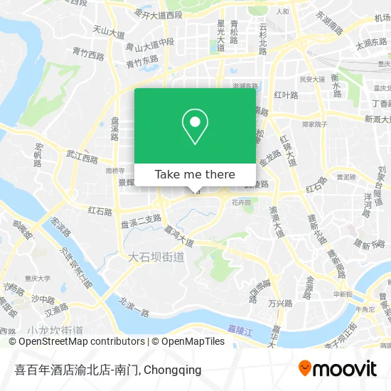 喜百年酒店渝北店-南门 map