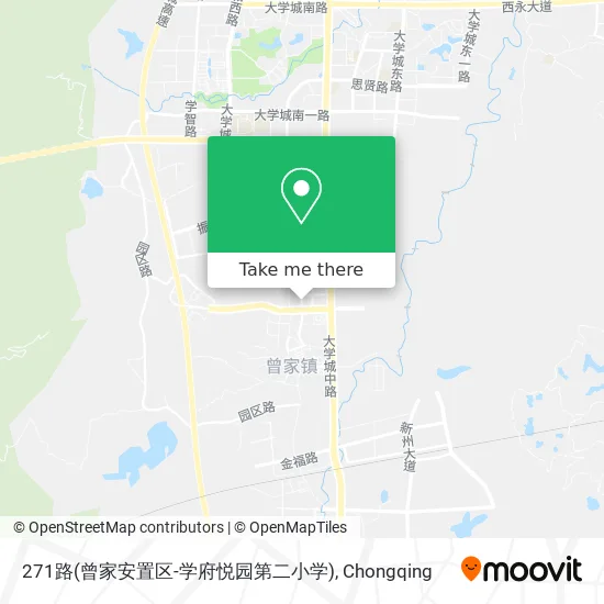 271路(曾家安置区-学府悦园第二小学) map