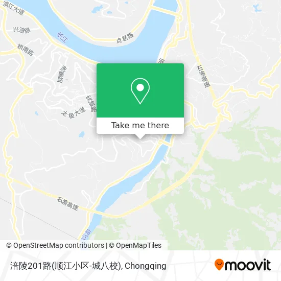 涪陵201路(顺江小区-城八校) map