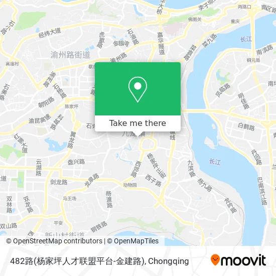 482路(杨家坪人才联盟平台-金建路) map