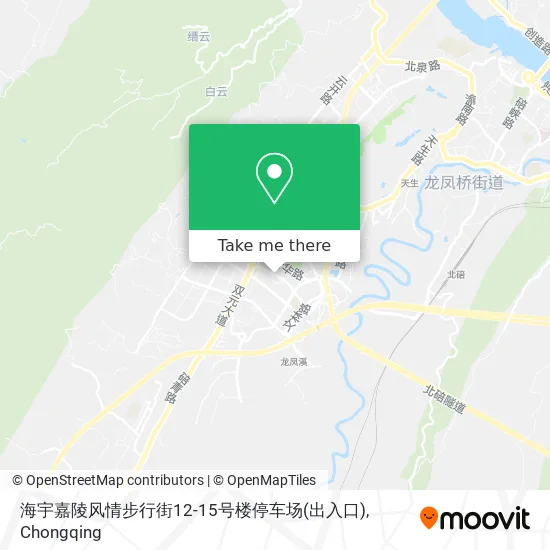 海宇嘉陵风情步行街12-15号楼停车场(出入口) map
