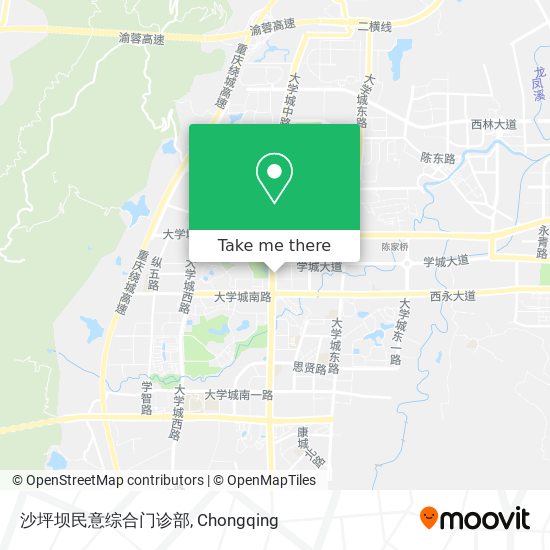 沙坪坝民意综合门诊部 map
