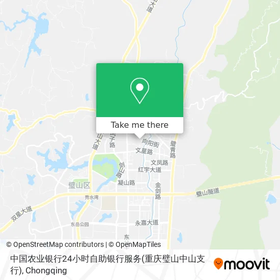 中国农业银行24小时自助银行服务(重庆璧山中山支行) map