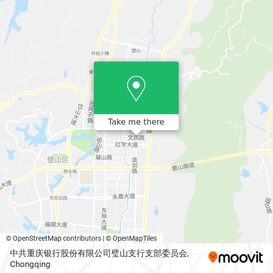 中共重庆银行股份有限公司璧山支行支部委员会 map