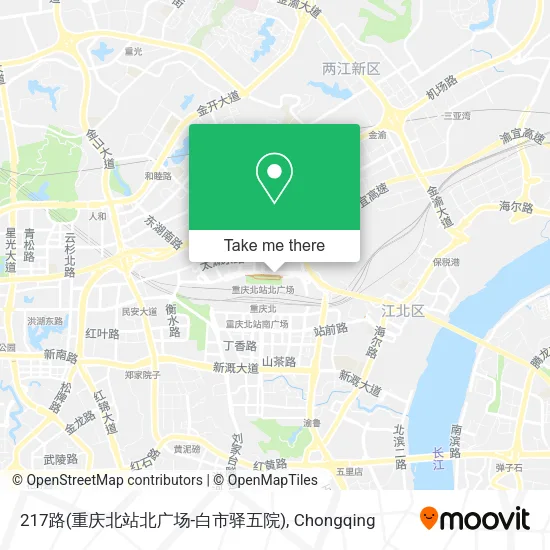 217路(重庆北站北广场-白市驿五院) map