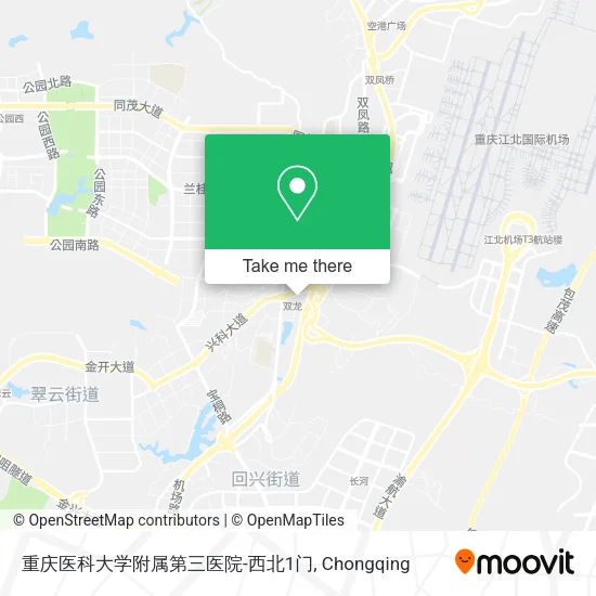 重庆医科大学附属第三医院-西北1门 map