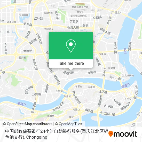 中国邮政储蓄银行24小时自助银行服务(重庆江北区鲤鱼池支行) map