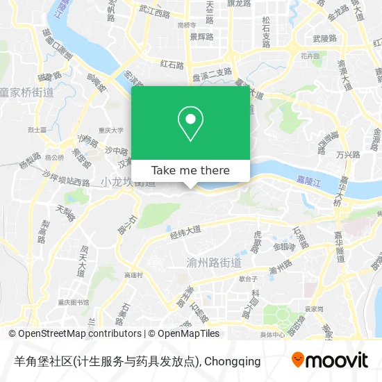 羊角堡社区(计生服务与药具发放点) map