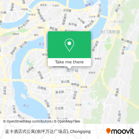 蓝卡酒店式公寓(南坪万达广场店) map