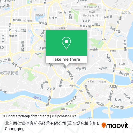 北京同仁堂健康药品经营有限公司(重百观音桥专柜) map