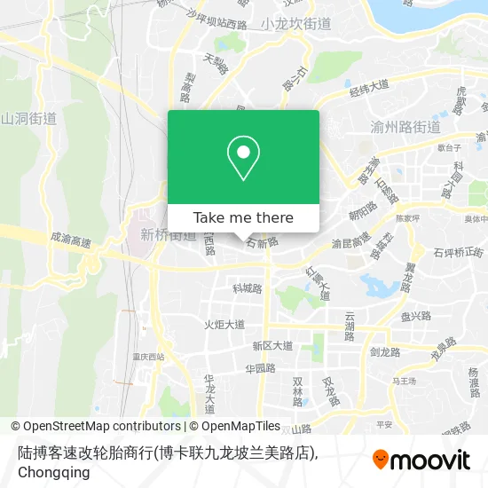 陆搏客速改轮胎商行(博卡联九龙坡兰美路店) map