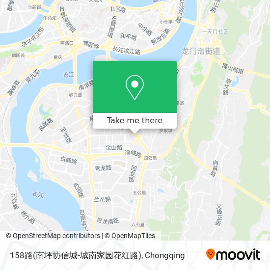158路(南坪协信城-城南家园花红路) map