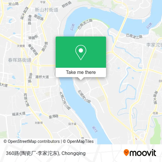 360路(陶瓷厂-李家沱东) map