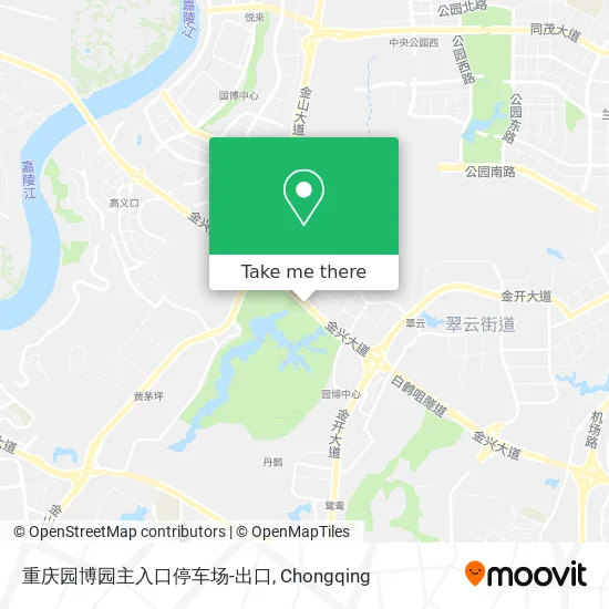 重庆园博园主入口停车场-出口 map