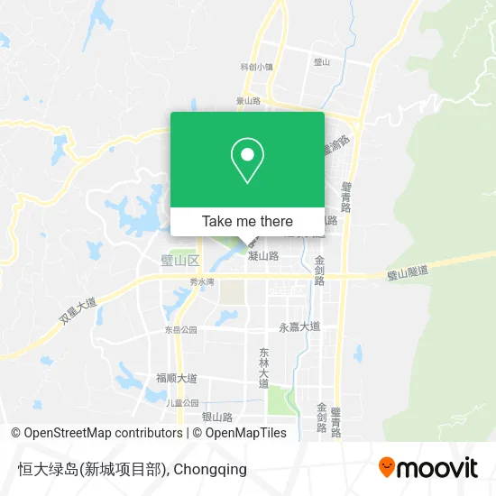 恒大绿岛(新城项目部) map