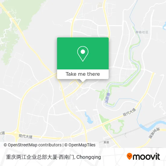 重庆两江企业总部大厦-西南门 map