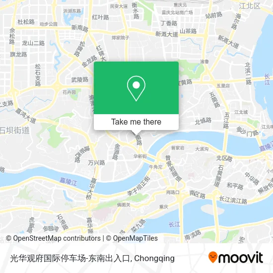 光华观府国际停车场-东南出入口 map