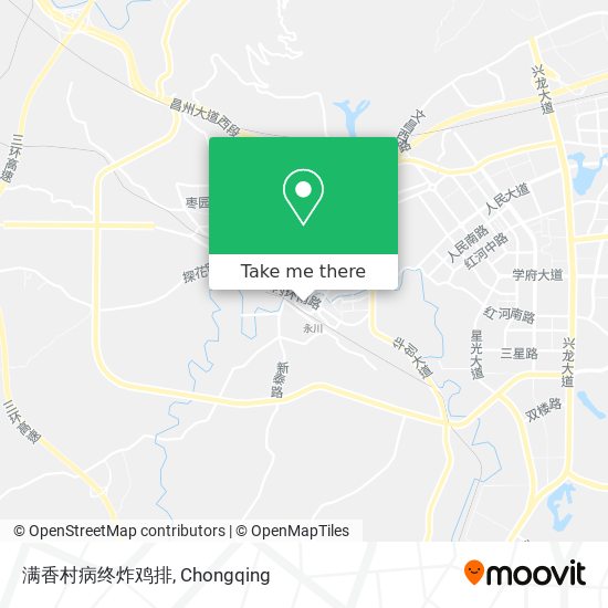 满香村病终炸鸡排 map
