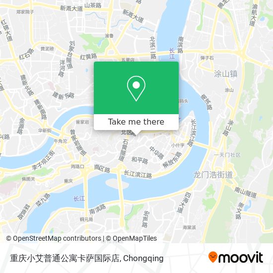 重庆小艾普通公寓卡萨国际店 map