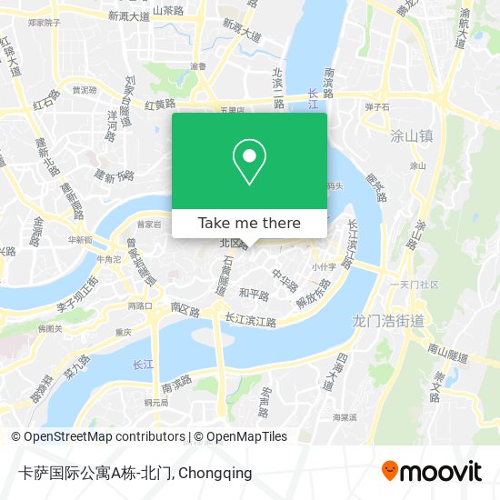 卡萨国际公寓A栋-北门 map