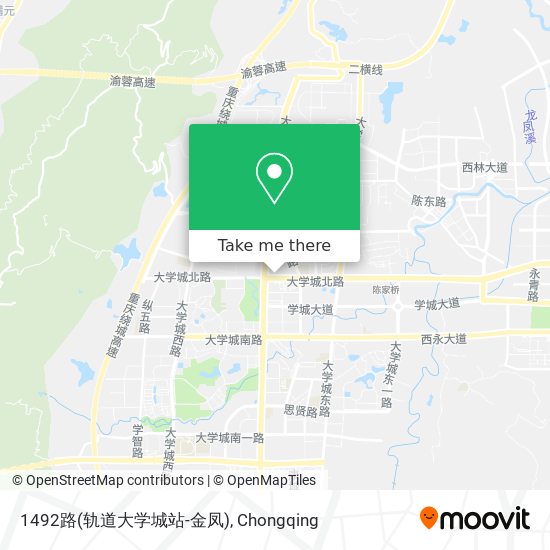 1492路(轨道大学城站-金凤) map