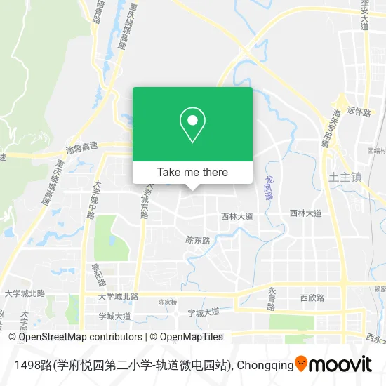 1498路(学府悦园第二小学-轨道微电园站) map