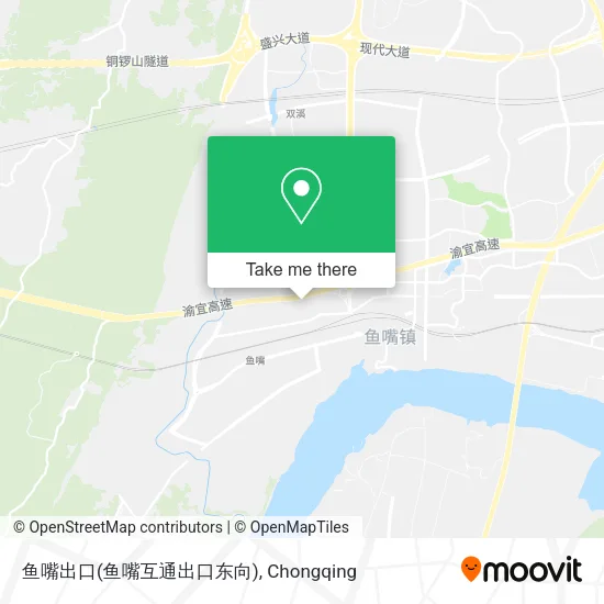 鱼嘴出口(鱼嘴互通出口东向) map