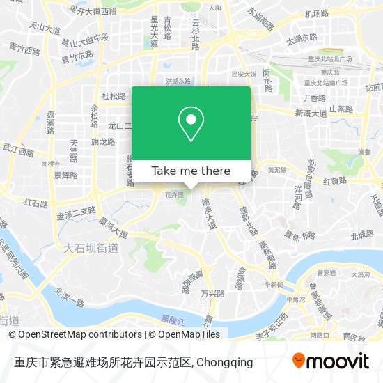 重庆市紧急避难场所花卉园示范区 map