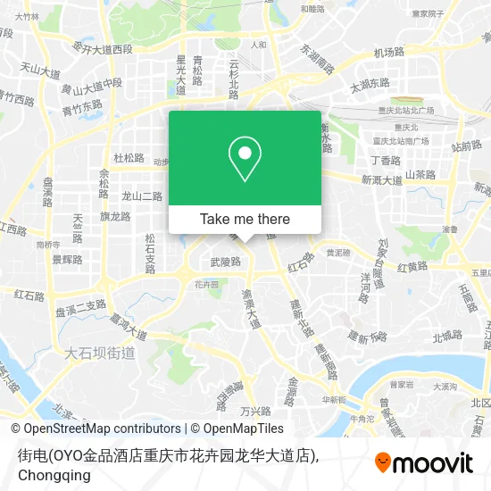 街电(OYO金品酒店重庆市花卉园龙华大道店) map