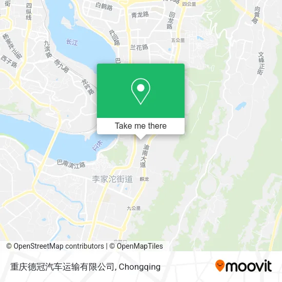 重庆德冠汽车运输有限公司 map