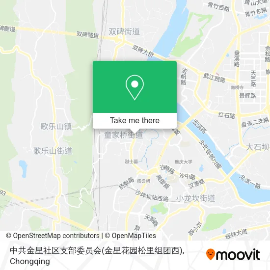 中共金星社区支部委员会(金星花园松里组团西) map