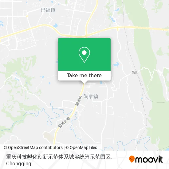 重庆科技孵化创新示范体系城乡统筹示范园区 map