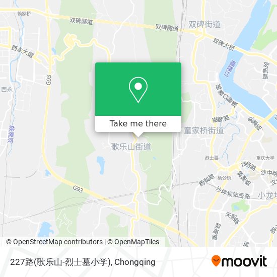 227路(歌乐山-烈士墓小学) map