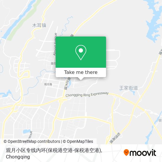 观月小区专线内环(保税港空港-保税港空港) map