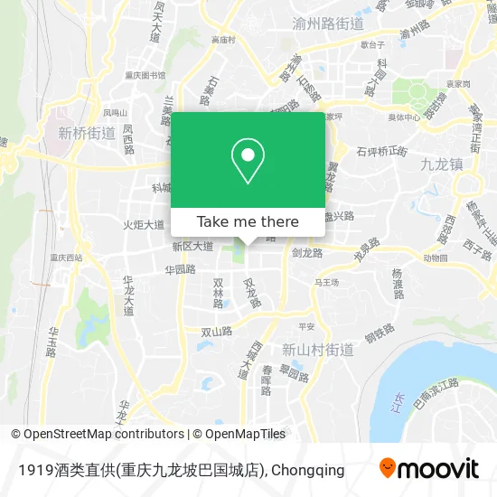 1919酒类直供(重庆九龙坡巴国城店) map