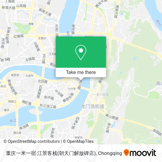 重庆一米一宿·江景客栈(朝天门解放碑店) map