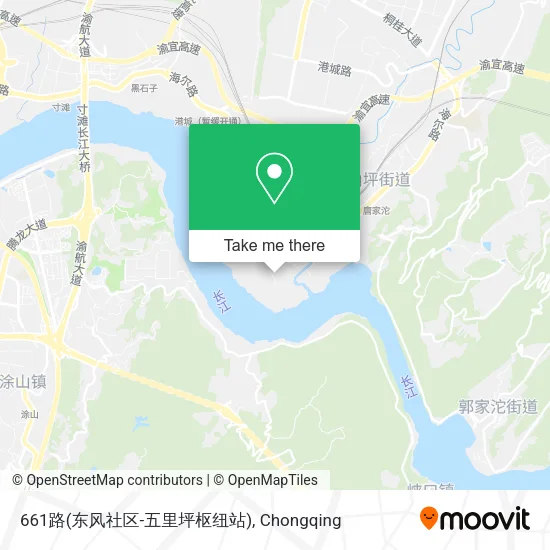 661路(东风社区-五里坪枢纽站) map