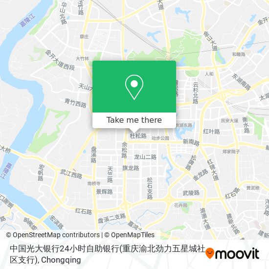 中国光大银行24小时自助银行(重庆渝北劲力五星城社区支行) map