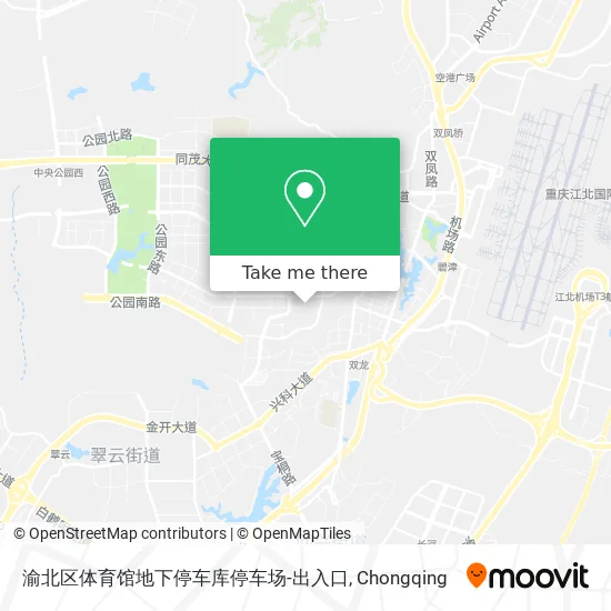 渝北区体育馆地下停车库停车场-出入口 map