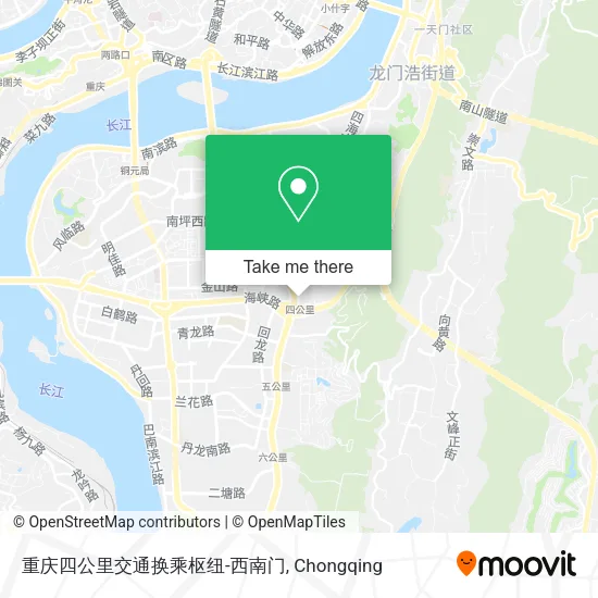 重庆四公里交通换乘枢纽-西南门 map