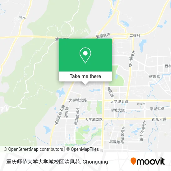 重庆师范大学大学城校区清风苑 map