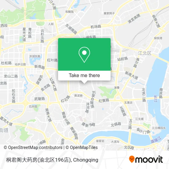 桐君阁大药房(渝北区196店) map