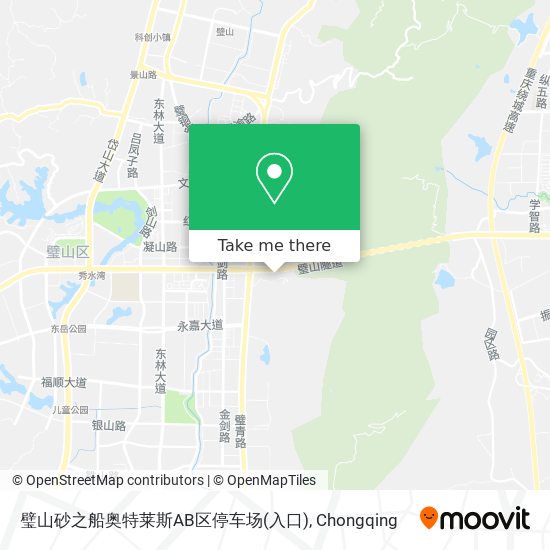 璧山砂之船奥特莱斯AB区停车场(入口) map