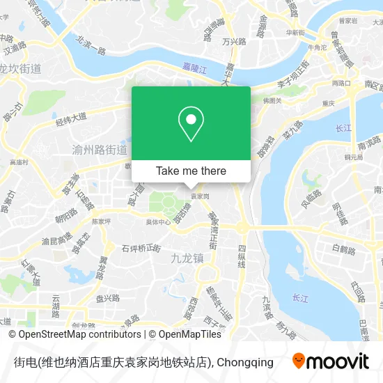 街电(维也纳酒店重庆袁家岗地铁站店) map