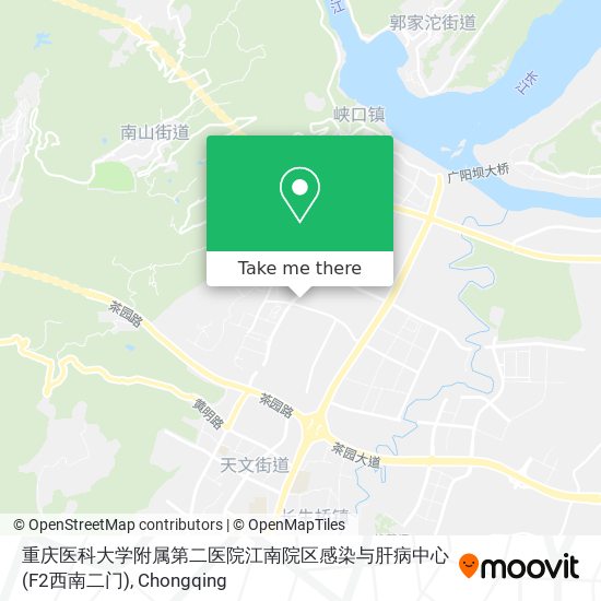 重庆医科大学附属第二医院江南院区感染与肝病中心(F2西南二门) map